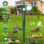 Solar Ultrasonic Animal Repeller PIR Sensor Animal Repellent Chaser with Flashing Light IPX4 Waterproof for Chasing Deer Raccoon Squirrel Rat Skunk Ra