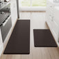 Kitchen Mats, 2PCS Kitchen Rugs, Cushioned anti Fatigue Kitchen Mats for Floor, Non-Slip Standing Desk Mat, Waterproof Kitchen Rug Set for Kitchen,20" X 32"+20" X 94.5"-Full 1Inch Thick,Black