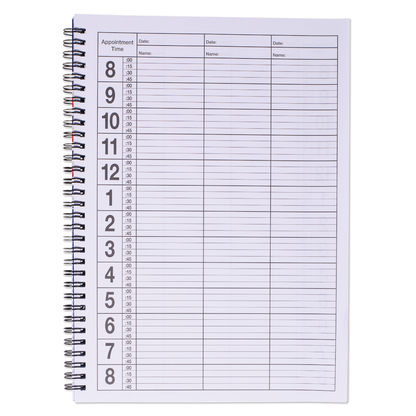 3 Column Barber Appointment Book