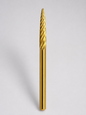 Carbide Bit | Under The Nail - 3/32" Shank - Gold - Pointed head
