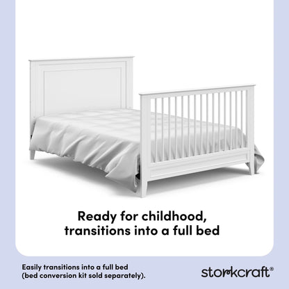 Solstice 5-In-1 Convertible Baby Crib, White