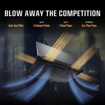 ASUS TUF Gaming F16 Gaming Laptop, 16” FHD+ 144Hz Ips-Level 16:10 Display, Intel® Core™ 5 210H, NVIDIA® Geforce RTX™ 4050, 16GB DDR5, 512GB Pcie Gen4 SSD, Wi-Fi 6, Win11 Home, FX607VU-SS53