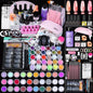 Limegirl Acrylic Nail Kit for Beginners with 75Ml ACRYLIC NAIL LIQUID Professional Nail Kit Acrylic Set with Drill Nude Acrylic Powder and Gel Nail Polish Glitter Decorations Gift for Women Manicure
