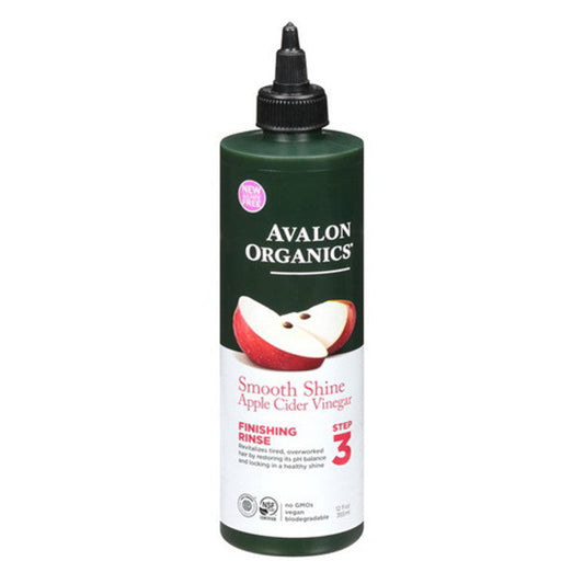 Avalon Organics Smooth Shine Apple Cider Vinegar Finishing Rinse 12 Fl. Oz. Bottle