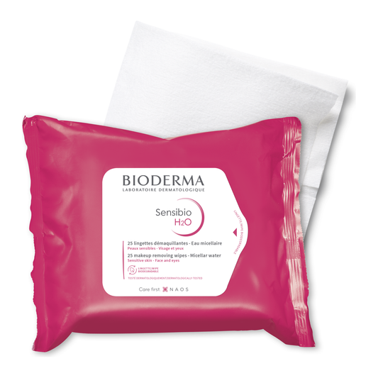 Bioderma Sensibio H2O - 25 Makeup Removing Wipes - Micellar Water