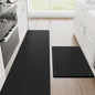 Kitchen Mats, 2PCS Kitchen Rugs, Cushioned anti Fatigue Kitchen Mats for Floor, Non-Slip Standing Desk Mat, Waterproof Kitchen Rug Set for Kitchen,20" X 32"+20" X 94.5"-Full 1Inch Thick,Black