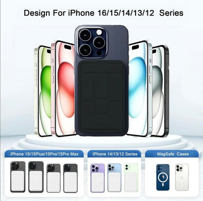 10000Mah Magnetic Power Bank,Foldable Wirelessportable Charger with LED Display,Fast Charging Foriphone 17/16/15/14/13/12 Pro/Pro Max/Plus, Compact Silicone