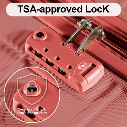 AAIVV 4Pcs Luggage Sets with TSA Locks-Suitcasefor Travel, Hardshell Luggage TSA Lock Spinnerwheels Hardshell Lightweight.