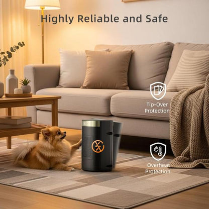 R.W.FLAME 1500W Space Heater, Fast Heating & Energy Saving Portable Electric Heater with Remote, 5 Modes Adjustable Thermostat 24H Timer, Safe Quiet for Bedroom Office Home Use