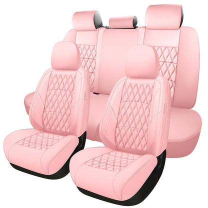 Leather Car Seat Covers,Universal Fit for Most Cars,Suvs and Sedans,Waterproof Luxury Leatherette Cushions, 5 Seats Protectors