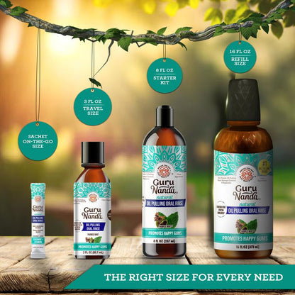 16Oz Refill Bottle - Gurunanda Cocomint Pulling Oil with 7 Essential Oils & Vitamins D, E & K2