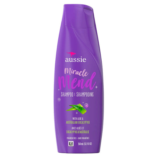 Aussie For Hair Damage – Paraben-Free Miracle Mend Shampoo W/ Aloe & Eucalyptus, 12.1 Fl Oz