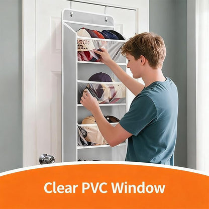 2026 Latest Model 5-Tier Over-The-Door Organizer with 10 Large Pockets Anti-Tilt 44 Lb Capacity Hangable for Bedroom Bathroom Baby Product Storage No Installation Required