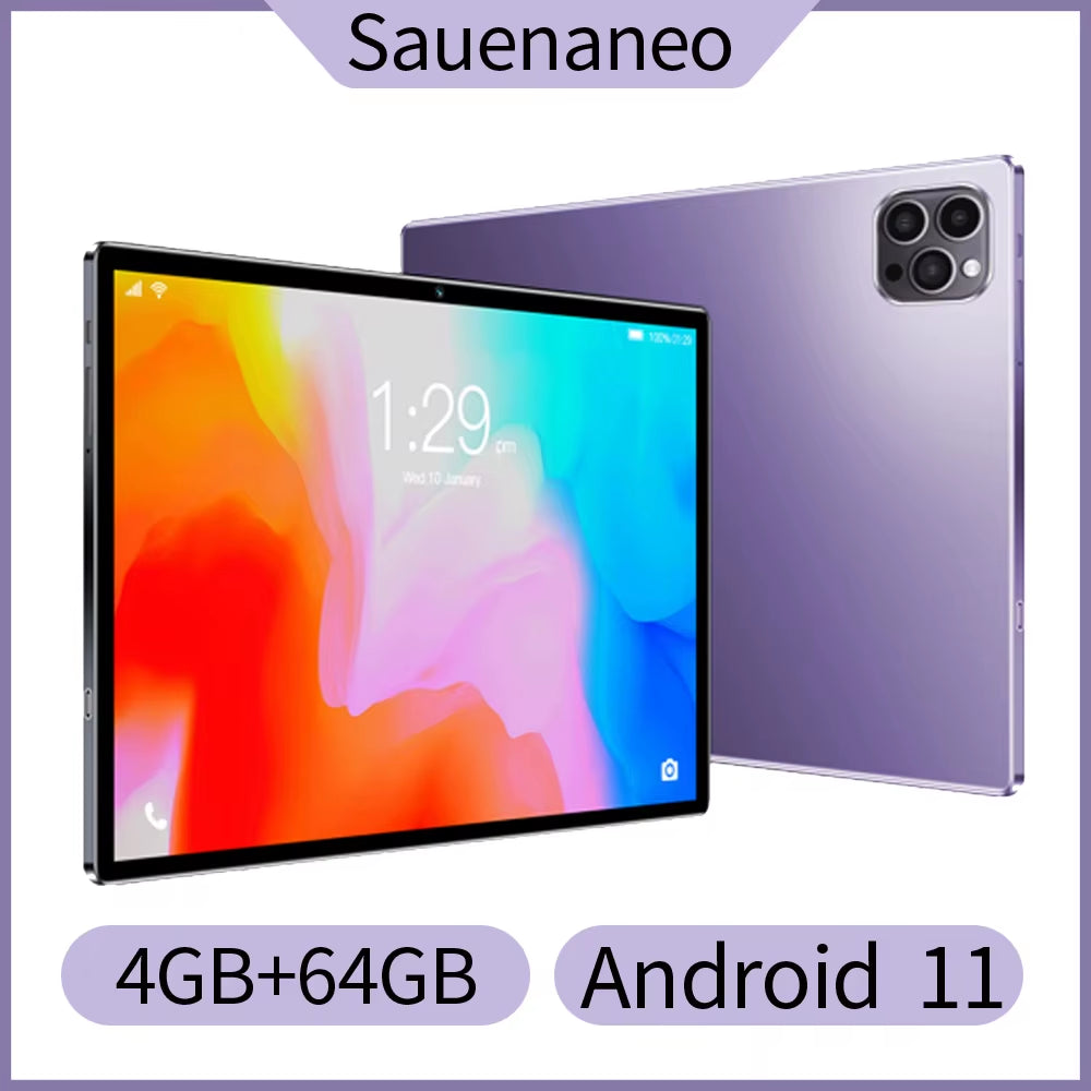2024 Top Selling 10.1-Inch Tablet with 4GB RAM 64GB ROM, Android 11 System Tablet Song Player Global Version Tablet 5000 Mah