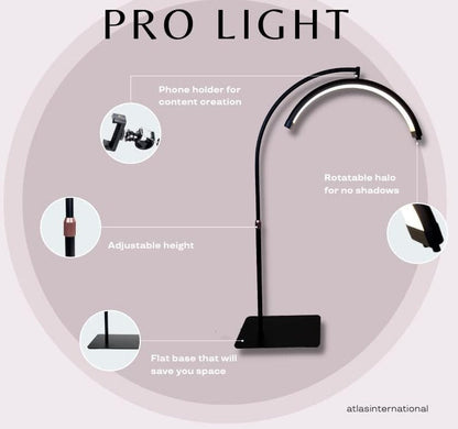 Half Moon Ring Light With Stand (Black)