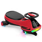 Umatoll 12V Electric Wiggle Car with Digital Display Screen, Pedal & RGBIC LED Lights, Ride on Toys, Bluetooth, Birthday Gifts