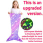 Kids Mermaid Tail Blanket - Mermaid Tail Blankets Glow in the Dark - Flannel Mermaid Blanket Gifts for Girls - Luminous Star Super Soft Tie Dye Girls Toys-Sleeping Bags