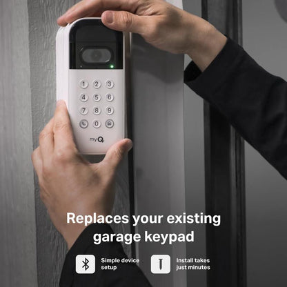 Myq Smart Garage Door Video Keypad with Wide-Angle Camera, Customizable PIN Codes, and Easy Access to Garage via Myq App, Compatible with Liftmaster, Chamberlain, and Craftsman Openers. See & Control Your Garage from Anywhere.