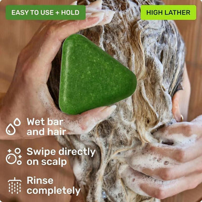 Anti Hair Loss Shampoo Bar – with Usman Grass, Arborvitae Leaves, Polygonum, Ginseng & Tea Tree, Strengthens Roots, Reduces Hair Fall, for Thinning Hair, Sulfate-Free, Herbal Hair Growth Soap 80G Haircare Cleansing Conditioner Biotin Hair Conditioner Bar