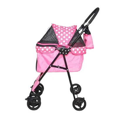 Zampa Perez Pink Pet Stroller for Cats and Dogs 42x63x89cm