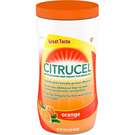 Citrucel Fiber Supplement  Orange Powder 30 Oz