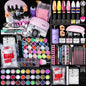 Limegirl Acrylic Nail Kit for Beginners with 75Ml ACRYLIC NAIL LIQUID Professional Nail Kit Acrylic Set with Drill Nude Acrylic Powder and Gel Nail Polish Glitter Decorations Gift for Women Manicure