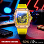 Men'S Colorful Punk Style Quartz Watch, Multi.Functional Waterproof Dual Display Wristwatch, Trendyfashion Sport Watch, Birthday Gift with Gift Boxfashionable Wristwatch Multifunctional Men Luminous Hand