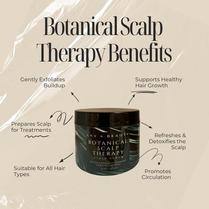 Botanical Scalp Therapy – Exfoliating Scalp Scrub for Hair Growth, Dry Scalp, Buildup & Healthy Roots