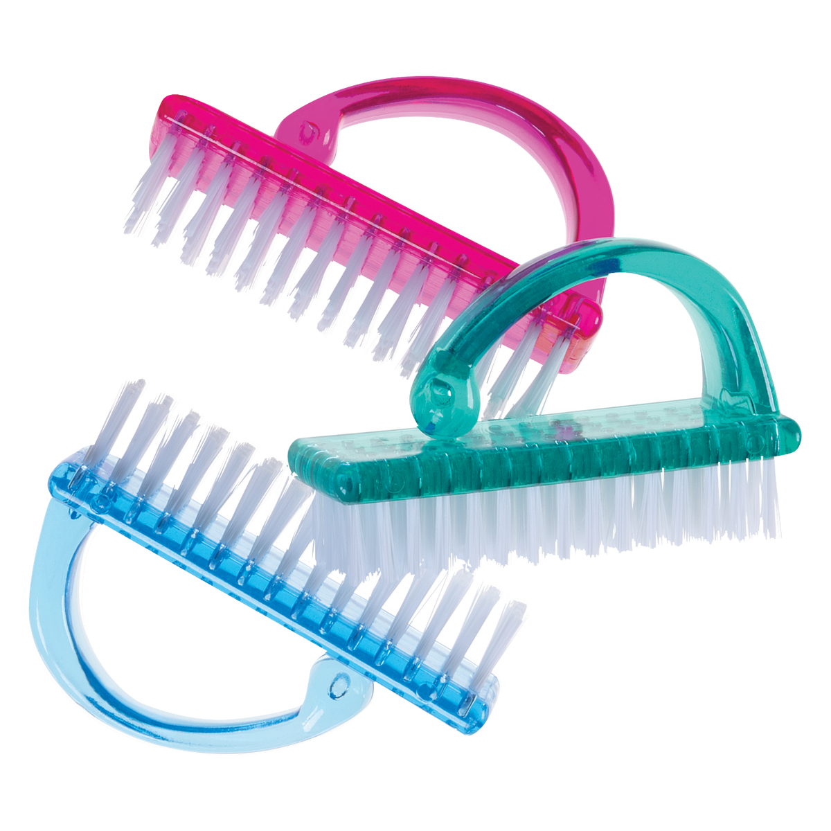 Manicure Brush - Translucent Brush Firm w/ Loop