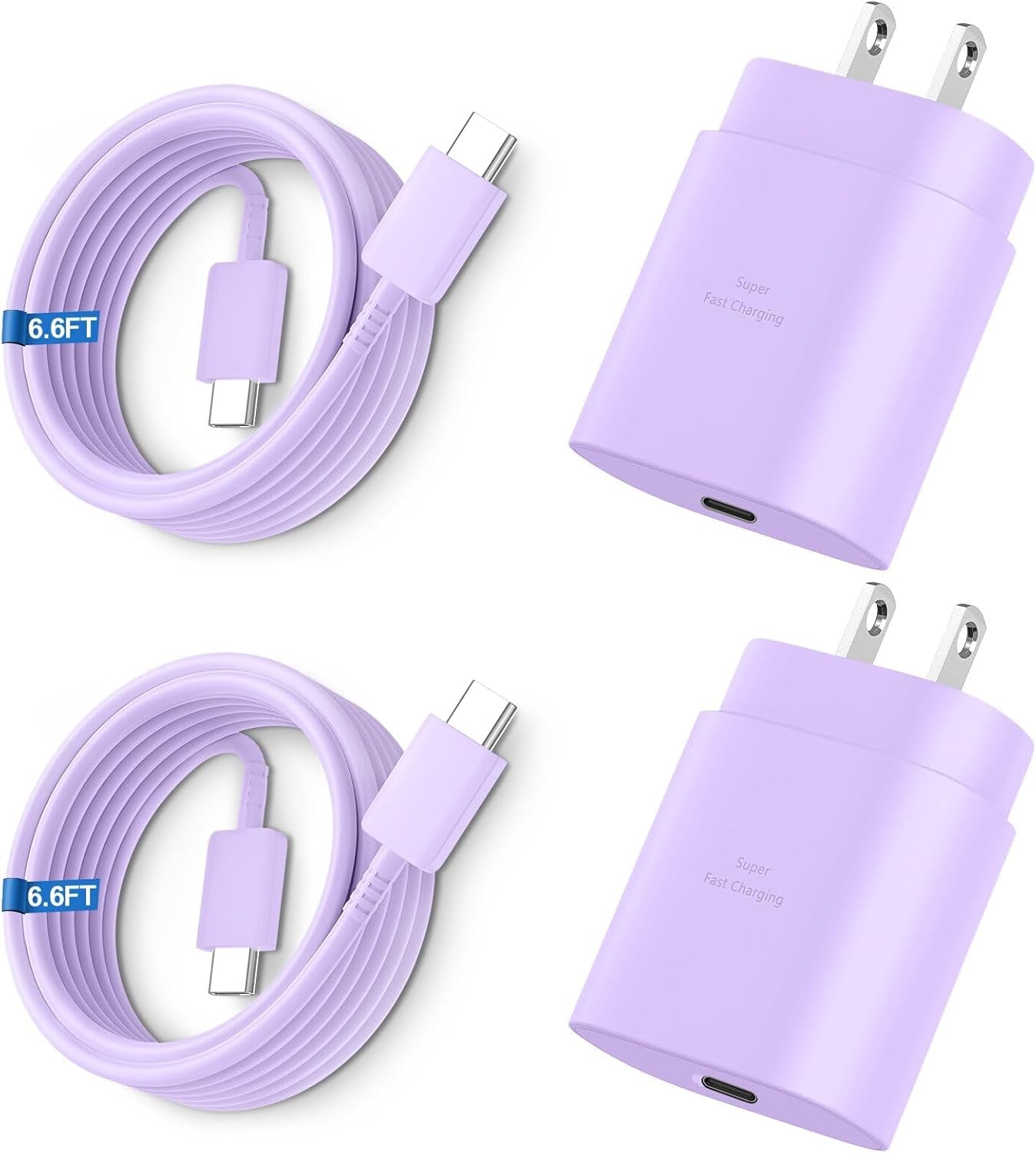 Super Fast Charger Type C, 25W USB C Wall Charger Fast Charging for Samsung Galaxy S26 Ultra/S26/S26+/S25 Ultra/S25/24 Ultra/S24/S23 Ultra/S22 Ultra with 10FT Long Android Type C Charger Cable 2Pack