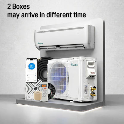 YITAHOME 9000/12000 BTU Mini Split Air Conditioner Heat Pump System, Wifi Enabled, 19/20 SEER2 115V Inverter Ductless AC Cool up to 450/750 Sq. Ft, Compatible with Alexa, Complete Installation Kit, Energy Efficient Cooling & Heating