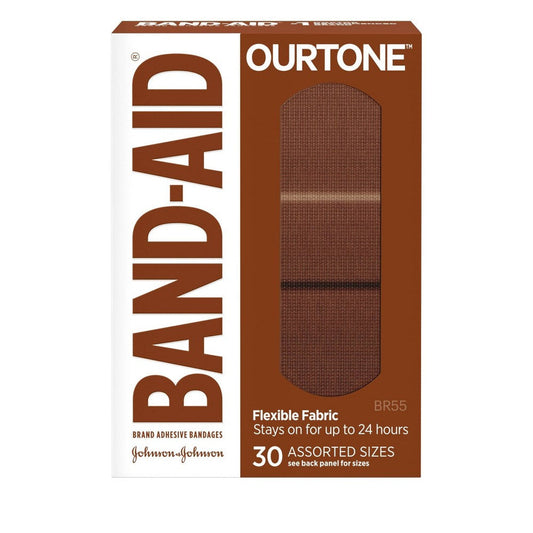 Band-Aid Brand OURTONE Flexible Fabric Bandages – 30 Count
