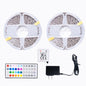 RGB LED Strip Lights 50FT 100FT with Music Sync Smart App Control Color Changing Flexible DIY Home Decoration Kit Remote Included