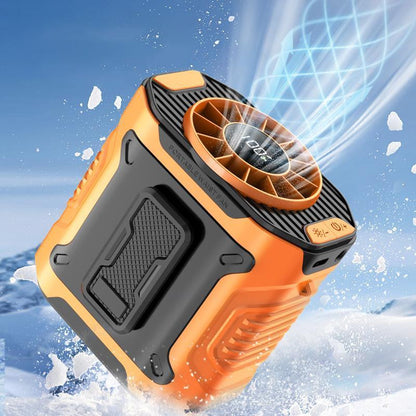 Personal Waist Portable Rechargeable Fan, 8H Runtime, 5000Mah Battery Power Bank，3 Speeds 5300RPM Airflow, LED Light, Wearable Belt Fan for Outdoor, Jobsite, Farms, Traveling, Fishing