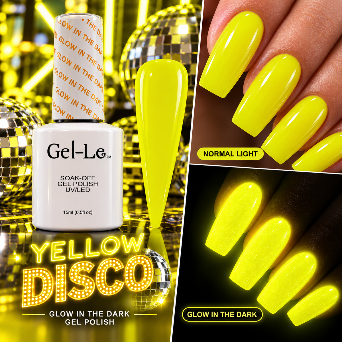 Gel-Le - Glow In The Dark Gel - GL02 Yellow Disco