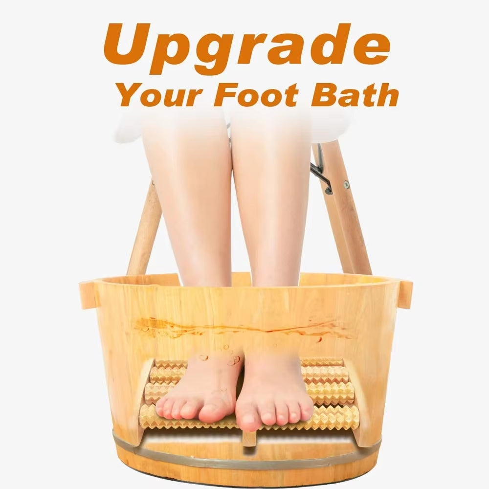 Ultimate Wooden Foot Massage Roller for Pain Relief & Relaxation - Say Goodbye to Fatigue and Plantar Fasciitis!