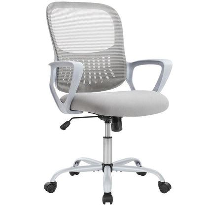 【Deal】Sweetfurniture Office Chair, Desk Chair, Ergonomic Home Office Desk Chairs, Computer Chair with Comfortable Armrests, Mid-Back Task