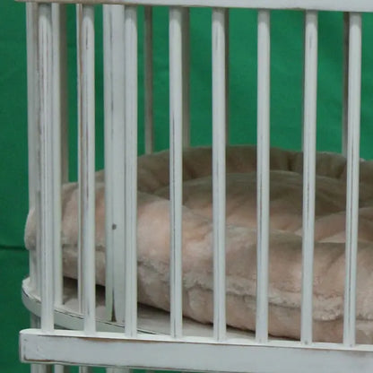 Lotus Pet Design Cat & Dog Crate Bed in Distressed White