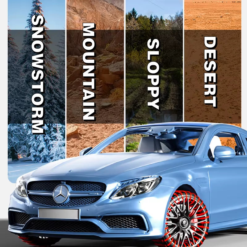 AIVC Anti-Skid Snow Chains for Car Motorcycles Winter and Bad Terrain Wheels Anti-Slip Emergency Universal Lockout Artifact