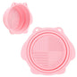 Foldable Silicone Makeup Brush Cleaner Bowl -  Portable Cleaning Tool for Brushes, Powder Puffs, and Sponges (Pink)
