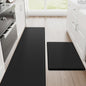 Kitchen Mats, 2PCS Kitchen Rugs, Cushioned anti Fatigue Kitchen Mats for Floor, Non-Slip Standing Desk Mat, Waterproof Kitchen Rug Set for Kitchen,20" X 32"+20" X 94.5"-Full 1Inch Thick,Black