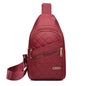 Solid Color Quilted Fanny Pack - Casual Zipper Chest Belt Bum Bag, Adjustable Sling Bag for Daily Use, Lightweight & Waterproof