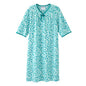 Silverts Senior Women's Adaptive Open Back Knit Printed Nightgown Painted Strokes