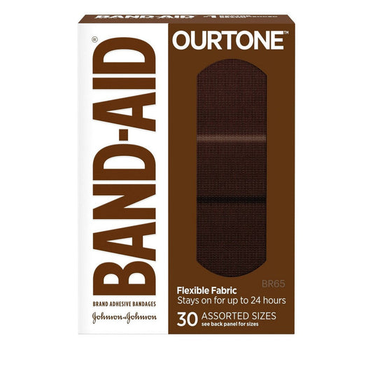 Band-Aid Brand OURTONE Flexible Fabric Bandages – 30 Count