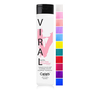 Celeb Luxury Viral Colorwash, Professional Semi-Permanent Hair Color Depositing Shampoo, Pastel Light Pink