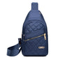 Solid Color Quilted Fanny Pack - Casual Zipper Chest Belt Bum Bag, Adjustable Sling Bag for Daily Use, Lightweight & Waterproof