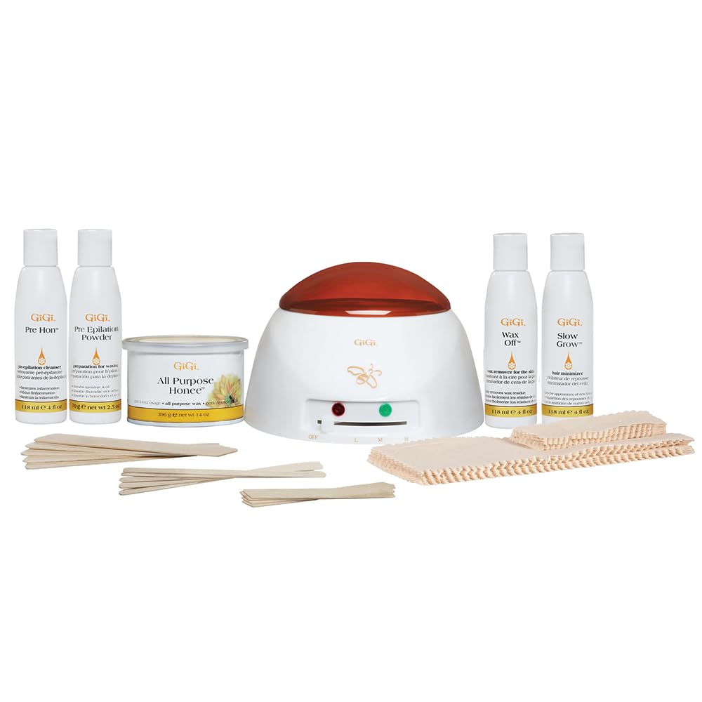 GiGi Professional Waxing Hair Removal Student Starter Kit + Honee Wax, 14 Ounces