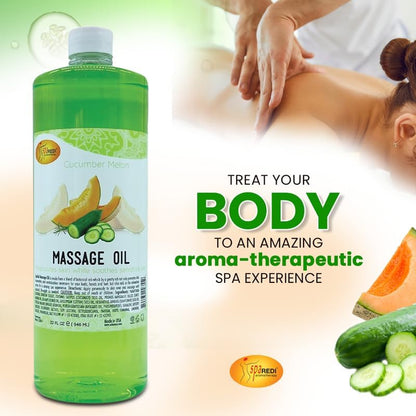 Massage Oil 32oz - Cucumber Melon  | Mani Pedi Body