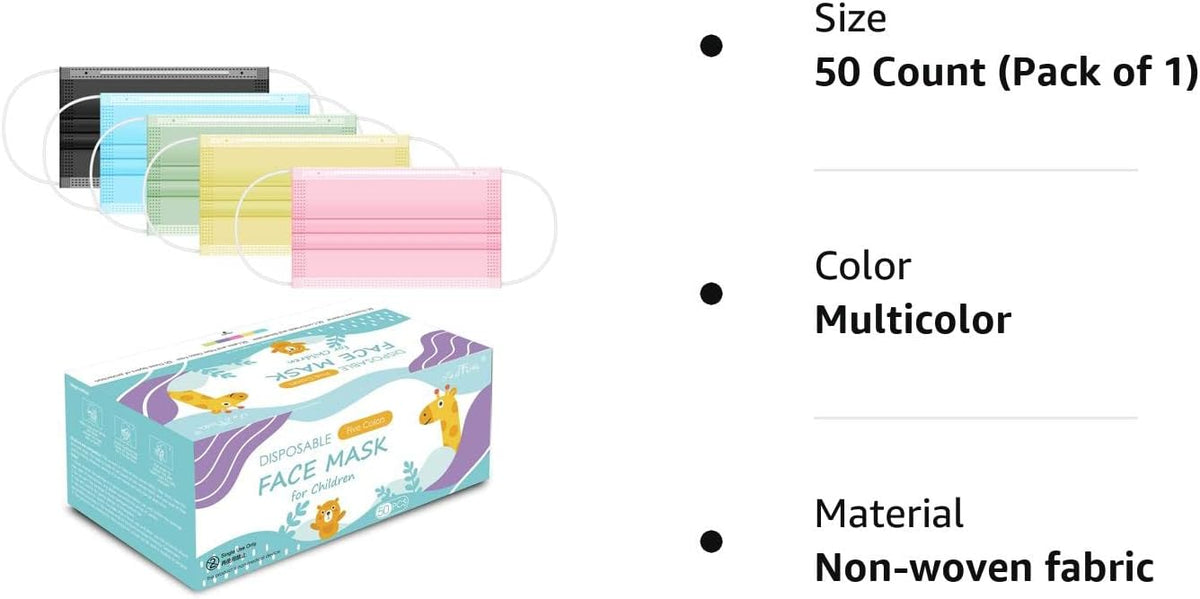 TaiMu - Kids Face Mask 50pc(Five Color)