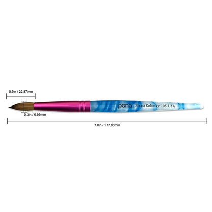Brush Blue Acrylic Handle - Size 10 (Round)